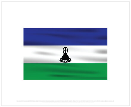 Happy Independence day, Lesotho Independence day, Lesotho, Lesotho Flag, 4 October, 4th Ocotber, Independence Day, National Day, National Flag, Icon - Powered by Adobe