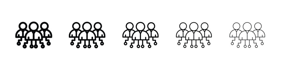 HR strategy icon filled flat sign concept for web design.