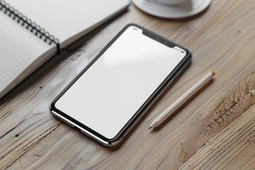 Flawless Picture of Mockup Smartphone Pencil and Notebook Vector Design