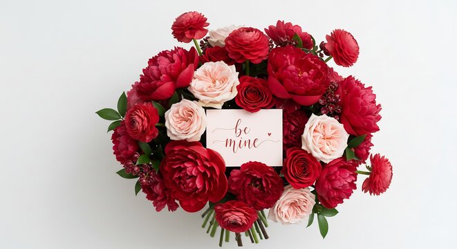 深紅薔薇 優雅な花束 愛らしいメッセージカード添え 柔らかな光 (Shinku bara yuga na hanataba irashii messēji kādo soe yawarakana hikari) Translation: Deep red roses elegant bouquet lovely message card added soft light. AI Generated