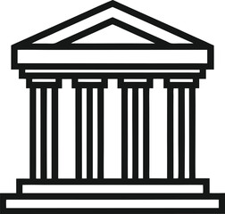 Classical Architecture Iconic Temple Design with Elegant Columns and Pediment