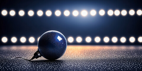 Sparkling Christmas Ornament on Glittering Stage