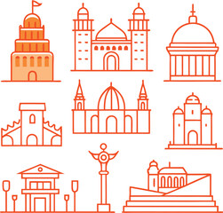 Fototapeta premium Exploring the World's Architectural Wonders A Collection of Iconic Structures