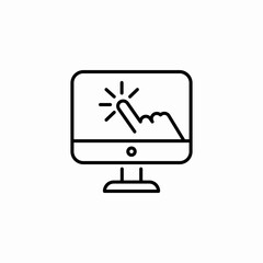 hand click icon sign vector