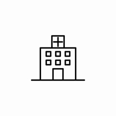 hospital building icon sign vector