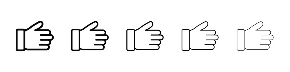 Hand icon filled flat sign concept for web design.