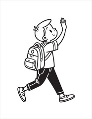 Back to School Coloring Pages for Kids – Cute School Supplies, Bags, Books, and Classroom Fun | Line Art Printable Set