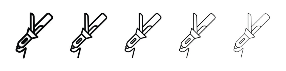 Hair curler icon filled flat sign concept for web design.