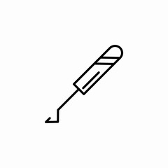 periodontal scaler icon sign vector
