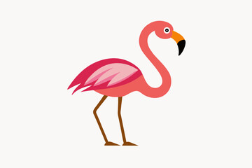 Fototapeta premium flamingo on white background