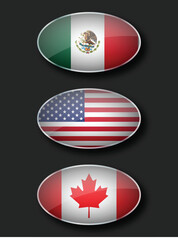 National Design Featuring the USA, Canada and Mexico Identity