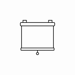 pull down screen icon sign vector