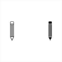 pencil icon set, vector illustration 