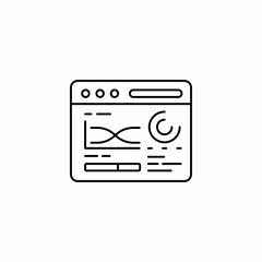 Obraz premium web page dynamics icon sign vector