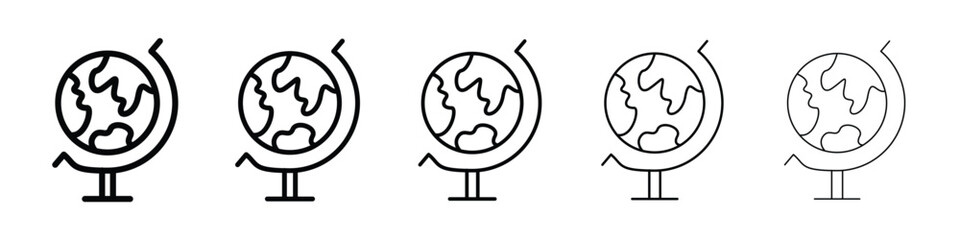 Globe icon filled flat sign concept for web design.