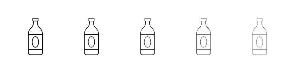 Gin icon filled flat sign concept for web design.