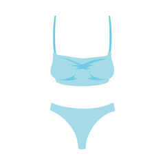 swimsuit. Vector cute illustration of swimsuit on white background in flat style. Vector illustration on the theme of rest and travel