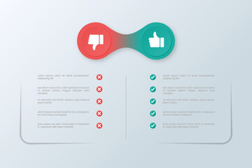 Dos and don'ts infographic. Comparison Infographic Design Template