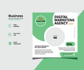 Modern Digital Marketing Agency Social Media Post Template