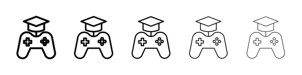 Game based learning icon filled flat sign concept for web design.