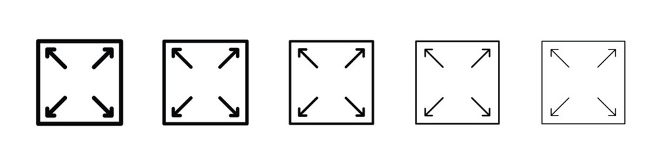 Fullscreen icon filled flat sign concept for web design.