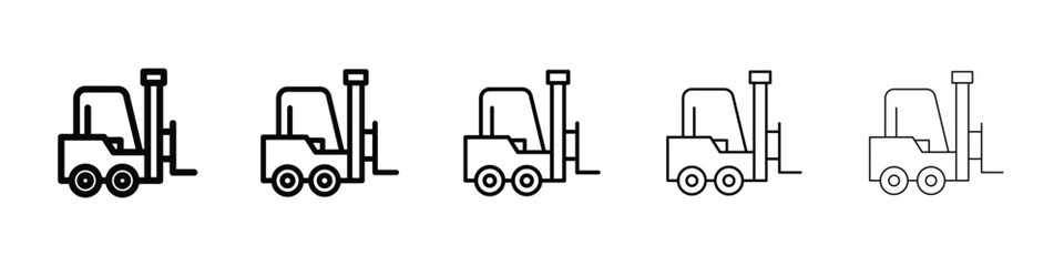 Forklift icon filled flat sign concept for web design.