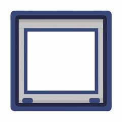Screen printing frame vector icon on white background.