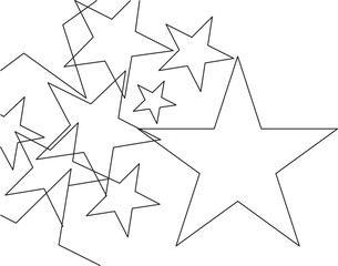 Stars pattern isolated on transparent background. 3D rendering. beautiful abstract star background in new modern style golden and color, Vector Illustration