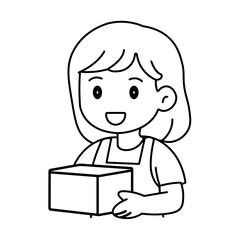 cartoon online selling illustration