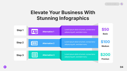 Editable infographic for three phases, solutions, or methods