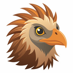 Obraz premium Stylized illustration of a secretary bird head