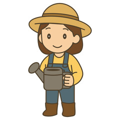 cartoon gardener illustration