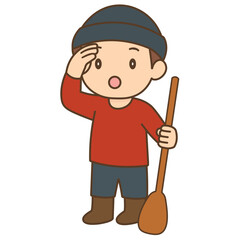 cartoon fisherman illustration