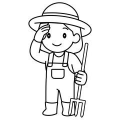 cartoon gardener illustration