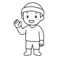 cartoon fisherman illustration