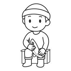 cartoon fisherman illustration