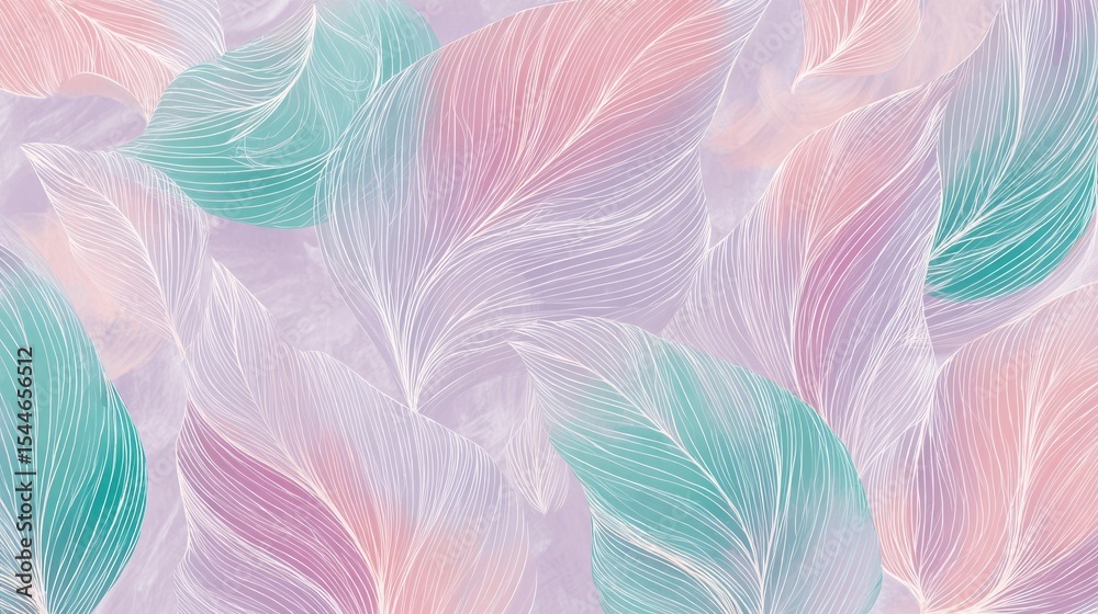 Aufkleber calming pastel design featuring subtle nerve patterns creating a serene atmosphere suitable for rela