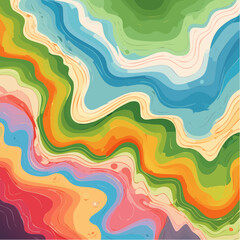Fototapeta premium topographic line contour map background, geographic grid map, bold vibrant lines