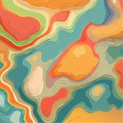 Fototapeta premium topographic line contour map background, geographic grid map, bold vibrant lines