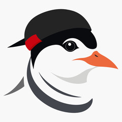 Cool penguin wearing a baseball cap