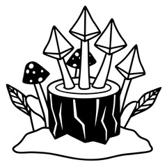 set of camping elements