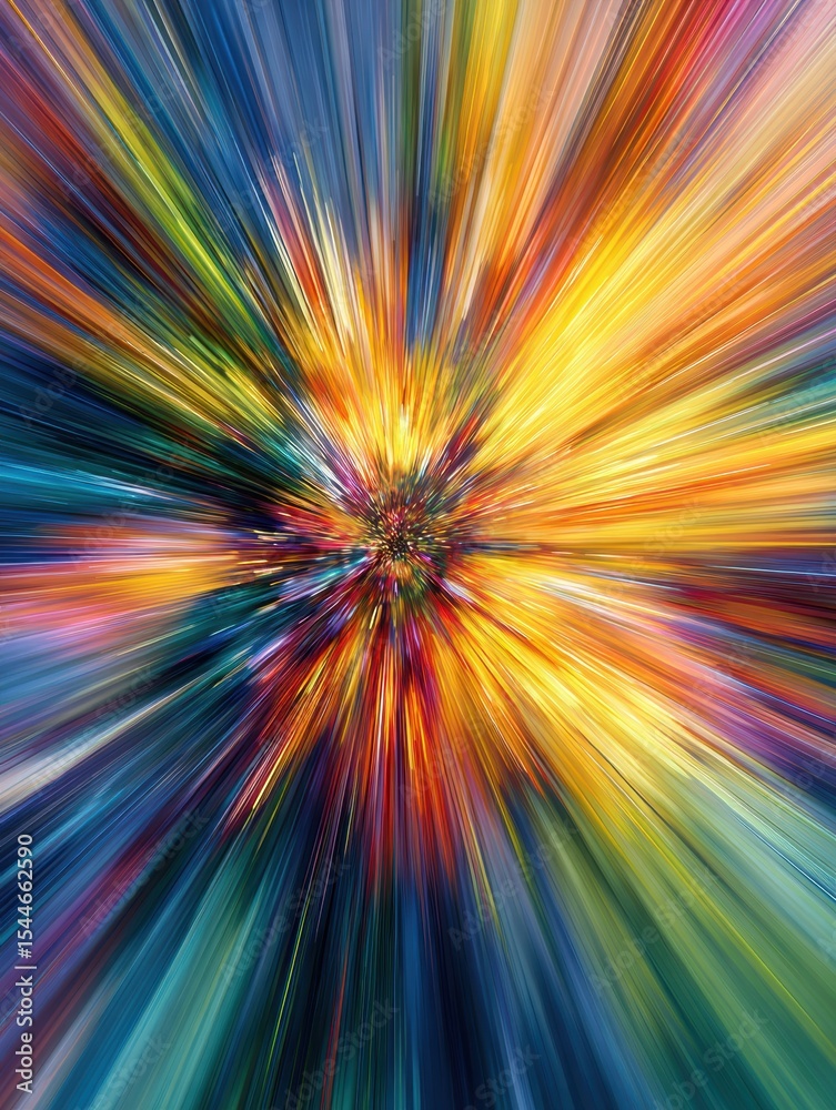 Aufkleber vibrant explosion of colors and motion creating an abstract representation of winning rush with an e