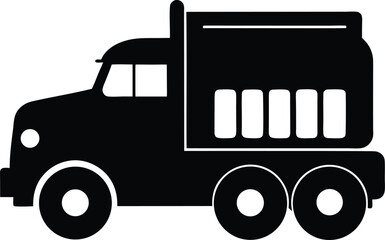 truck with trailer vector illustration on transparent background