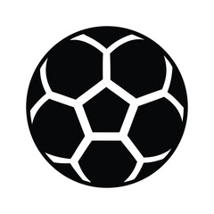 Fototapeta premium Soccer Ball Silhouette in Black on White Background for Sports and Athletic Graphics