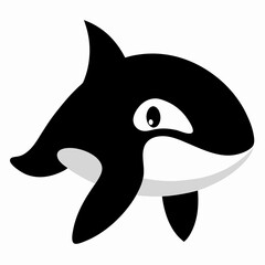 Obraz premium Adorable cartoon orca whale illustration