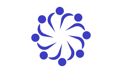 Abstract Community Logo Design – Modern Symbol Representing Unity, Diversity, and Connection in a Circular Form