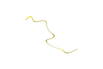 ゴールドの湾曲流体ライン　グラフィック素材 