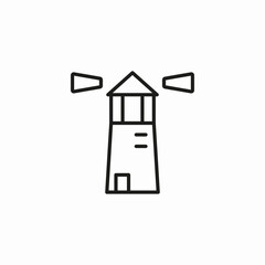 coastal lighthouse beacon icon sign vector