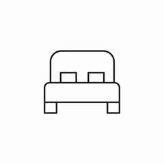 double bedroom furniture icon sign vector
