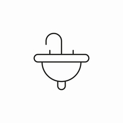 kitchen wash sink icon sign vector